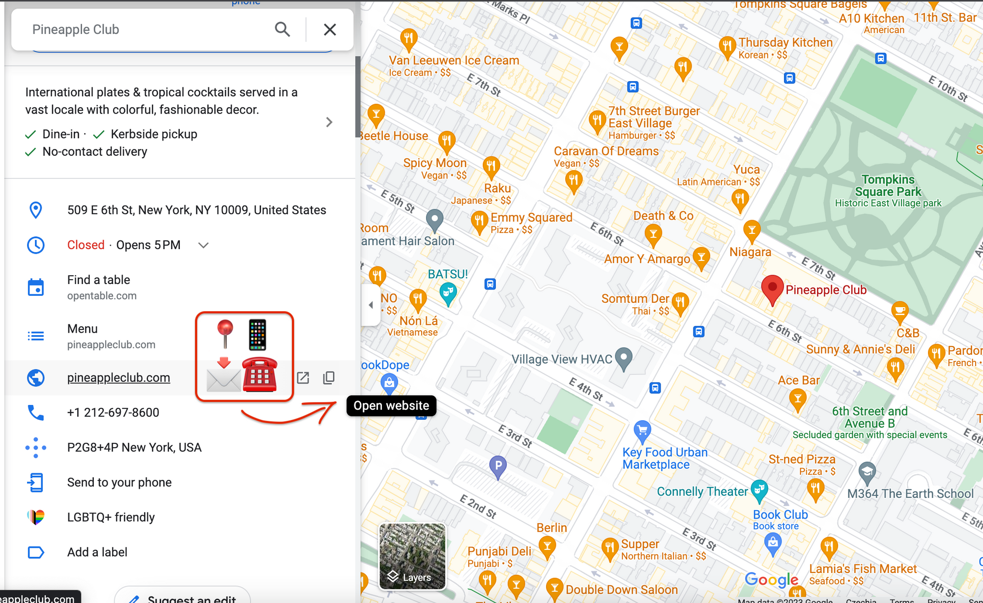 Google Maps business listings